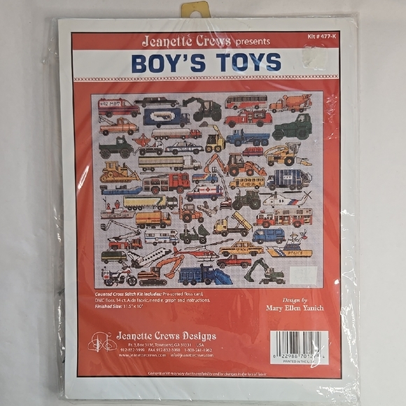 Jeanette Crews Designs Other - NWT Counted Cross Stitch Kit Trucks Cars Boats Space Shuttle Helicopters